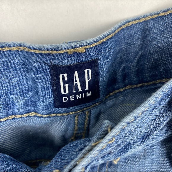 Gap Denim Womens Best Girlfriend Jeans Straight Leg Distressed Size 25 Linen - Picture 4 of 7